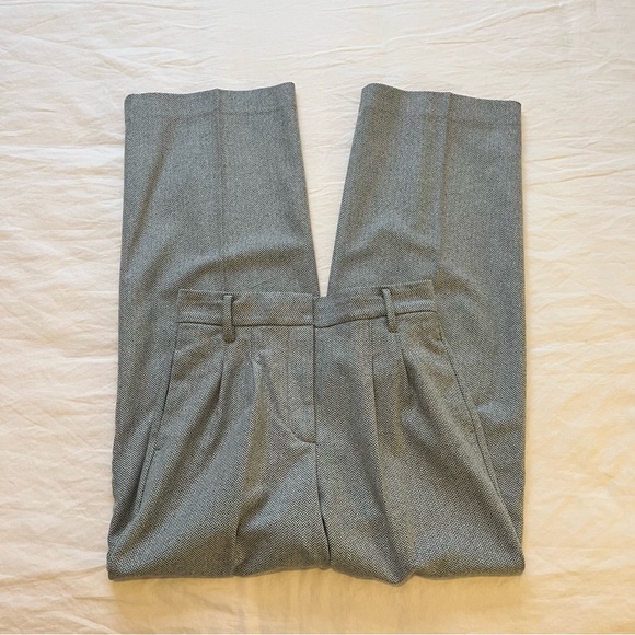 Aritzia Wilfred⎜ORSAY PANT⎜LIGHT GREY HERRINGBONE - Picture 4 of 12